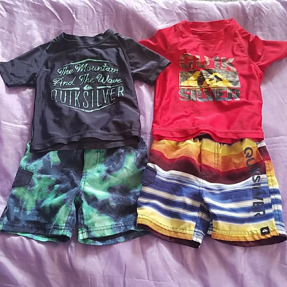 Infant surf short and rash guard set